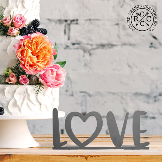 Rusted Orange Craftworks Co. Decor 4" L-O-V-E Stand-Up Set - 2 Styles - Anniversary Gift for Her or Him
