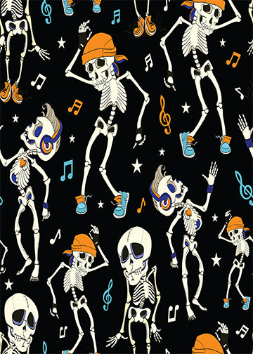 DoorFoto Door Cover Dancing Skeletons