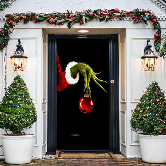 DoorFoto Door Cover Grinch Decor