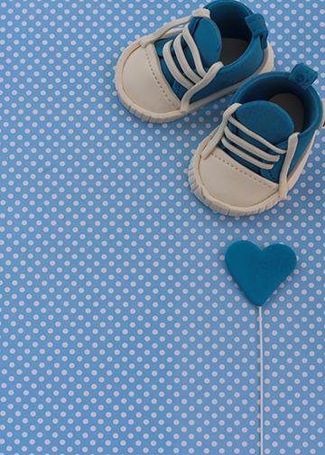 DoorFoto Door Cover Customizable - It's a Boy - Baby Shoes