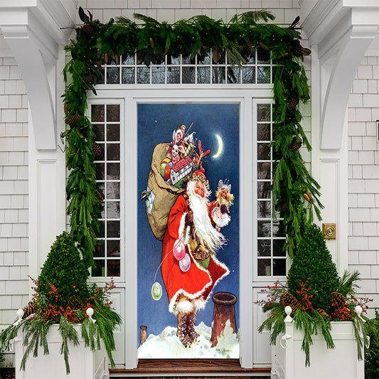 DoorFoto Door Cover 1950's Christmas