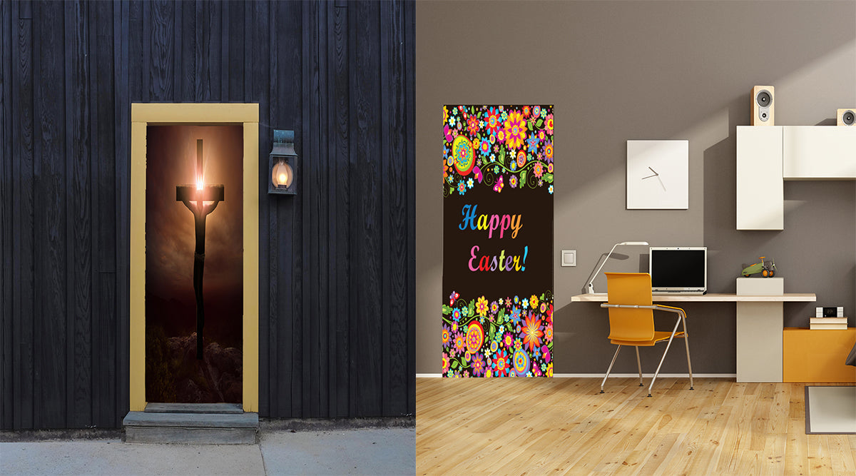 Easter fabric door covers from DoorFoto™