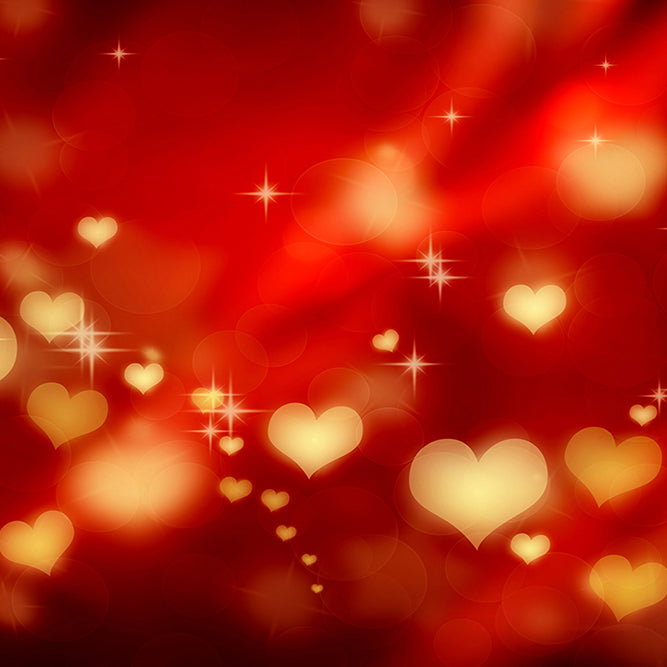 Hearts on red valentine background