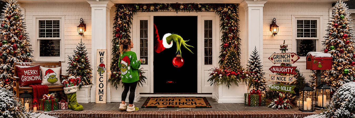 Grinch Door Cover
