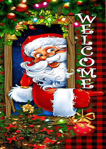 DoorFoto Door Cover Santa Claus Christmas Is Coming
