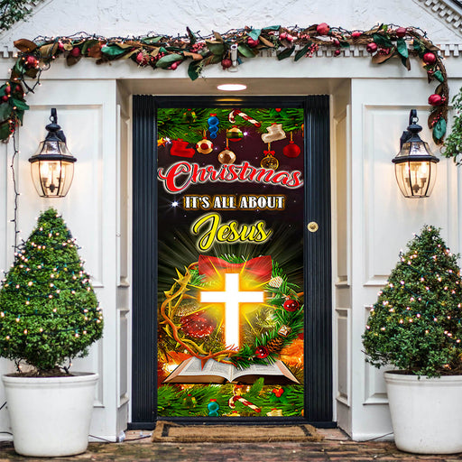DoorFoto Door Cover Jesus Christmas Decor