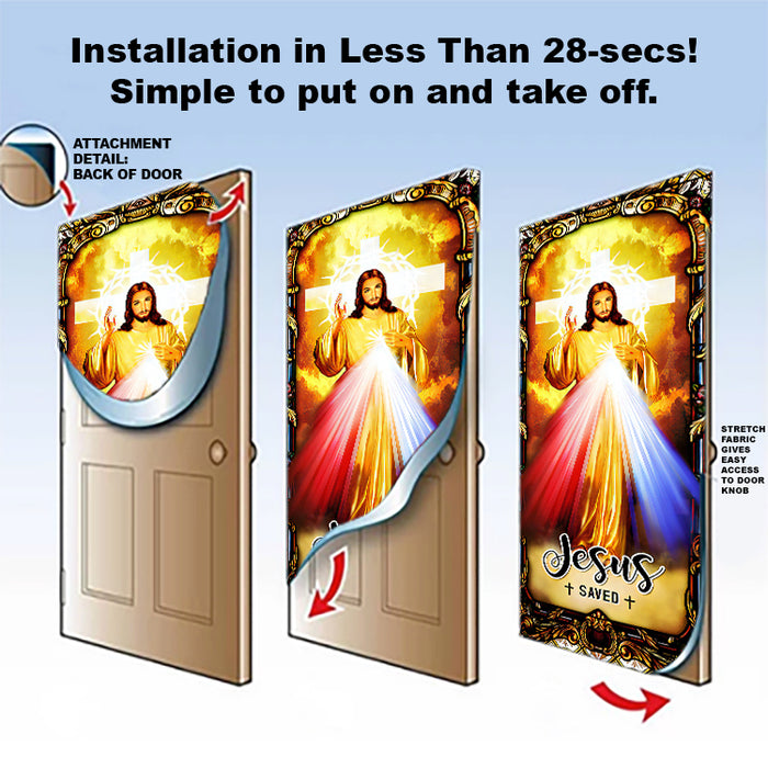 DoorFoto Door Cover Jesus Of Divine Mercy Door Cover