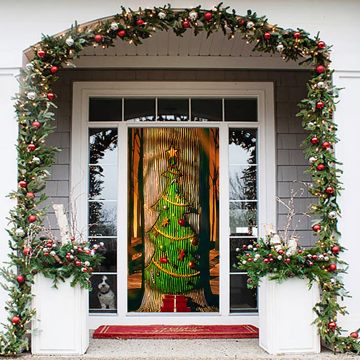 DoorFoto Door Cover Nightmare Before Christmas Tree
