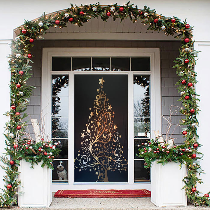 DoorFoto Door Cover Christmas Tree Door Cover