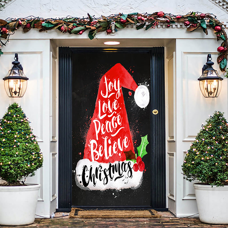DoorFoto Door Cover Joy, Love, Peace, Believe