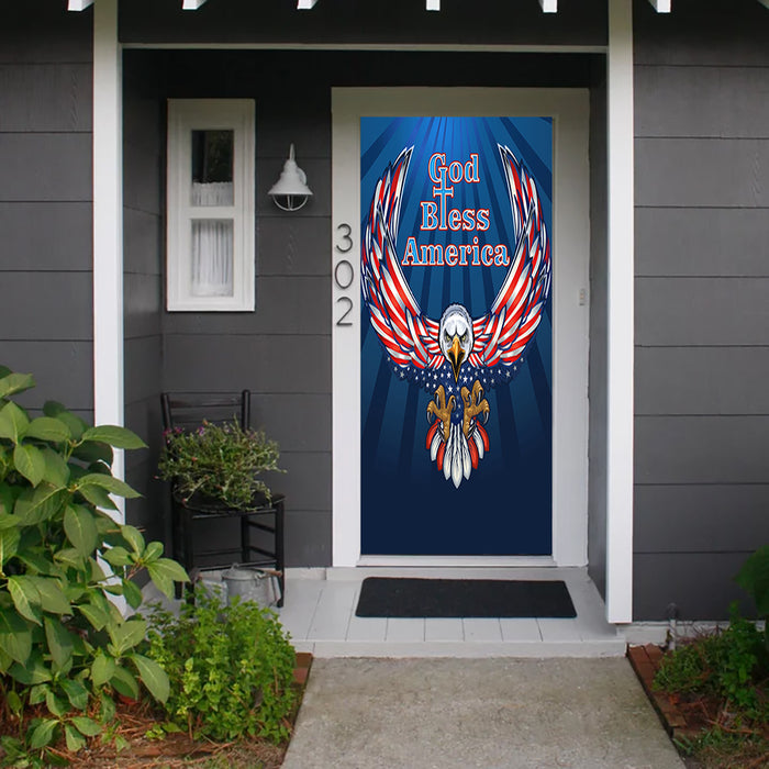DoorFoto Door Cover Patriotic Eagle