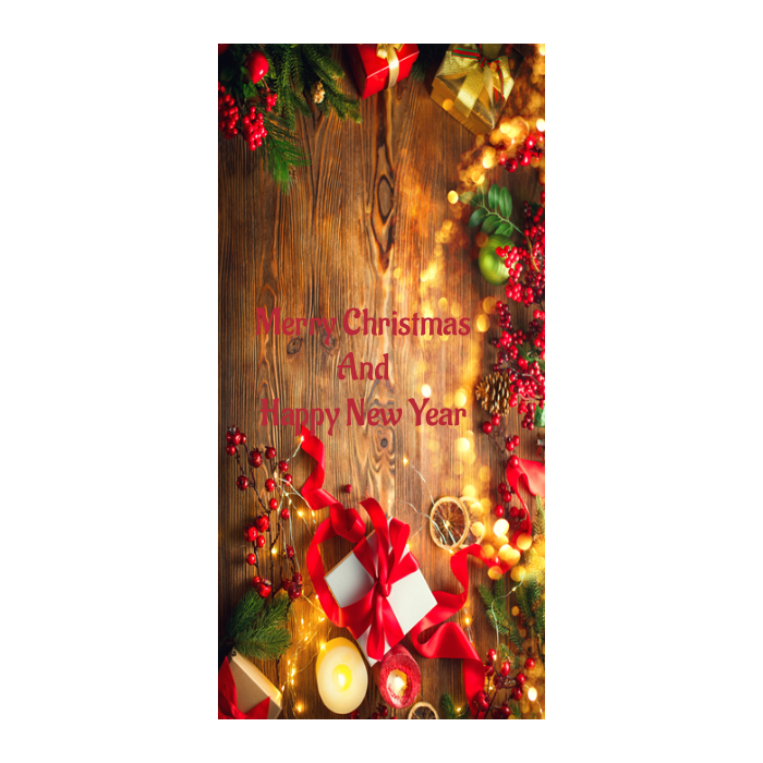 DoorFoto zakeke-design 36 x 96 Customizable - Christmas Scene