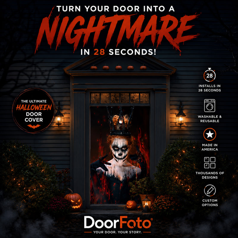 Queen of Death Scary Door Cover