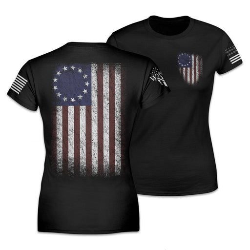 Warrior 12 - A Patriotic Apparel Company Women's Shirts Betsy Ross Flag - Women's Relaxed Fit