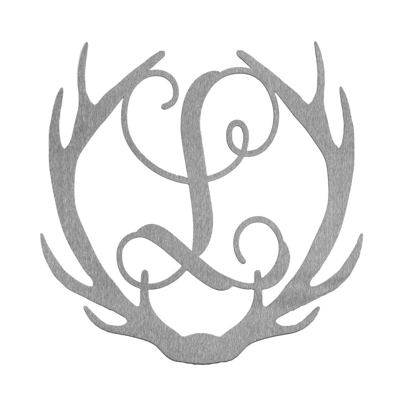 Rusted Orange Craftworks Co. Hunting Antler Single Letter Monogram - Personalized Deer Antler Wall Decor