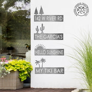 Rusted Orange Craftworks Co. Address Signs XL Landscape Address Plaque - 4 Styles - Circular Address Plaque for House Numbers