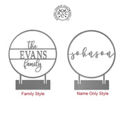 Rusted Orange Craftworks Co. Name Plates Anderson Tabletop or Shelf Personalized Name Sign - 2 Styles - Last Name Signs