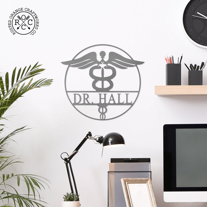 Rusted Orange Craftworks Co. Decor Everyday Heroes Signs - Firefighter, EMT, Doctors or Medical Office Name Plates For Wall or Tabletop