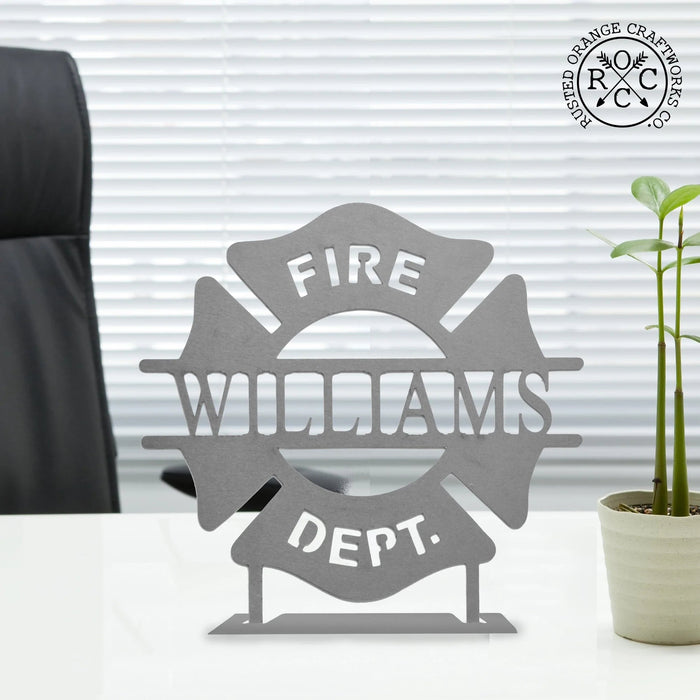 Rusted Orange Craftworks Co. Decor Everyday Heroes Signs - Firefighter, EMT, Doctors or Medical Office Name Plates For Wall or Tabletop