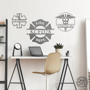 Rusted Orange Craftworks Co. Decor Everyday Heroes Signs - Firefighter, EMT, Doctors or Medical Office Name Plates For Wall or Tabletop