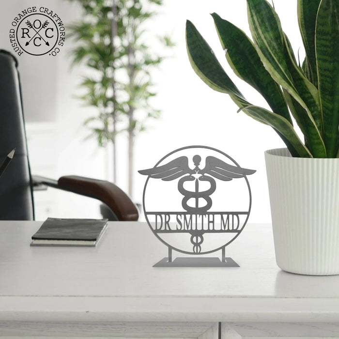 Rusted Orange Craftworks Co. Decor Everyday Heroes Signs - Firefighter, EMT, Doctors or Medical Office Name Plates For Wall or Tabletop