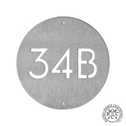 Rusted Orange Craftworks Co. Address Signs Downing Custom Address Plaque - 2 Sizes - Circular Address Plaque for House Numbers
