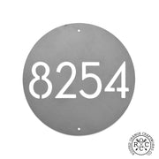 Rusted Orange Craftworks Co. Address Signs Downing Custom Address Plaque - 2 Sizes - Circular Address Plaque for House Numbers