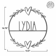 Rusted Orange Craftworks Co. Wreath & Floral Frames Flower Shop Collection - Personalized Family Custom Name Wall Sign for Wreath