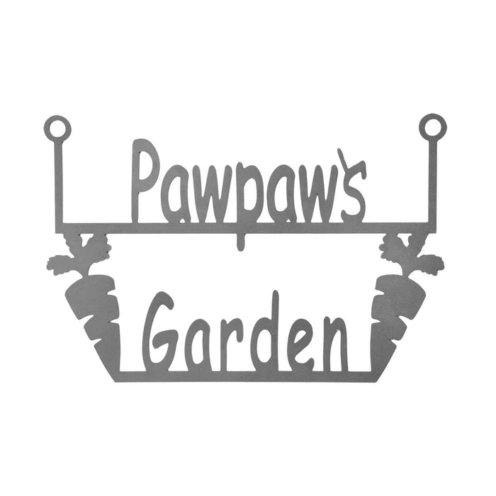 Rusted Orange Craftworks Co. Seasonal & Holiday Decorations Garden Hanger / Paw Paw's His and Her Garden Signs - Decorative Garden Signs Gifts for Men and Women