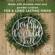 Rusted Orange Craftworks Co. Holiday Ornaments Winter Greeting Signs - Metal Christmas Wreath Decor