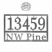 Rusted Orange Craftworks Co. Address Signs Home Address Plaque - 3 Sizes - Personalized Metal Street Name and House Numbers Sign