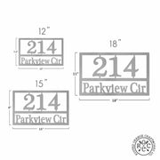 Rusted Orange Craftworks Co. Address Signs Home Address Plaque - 3 Sizes - Personalized Metal Street Name and House Numbers Sign