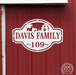 Rusted Orange Craftworks Co. Farm / 15 inch / White Powder Coat Home on the Range Oversized Address Plaque - House Number Sign