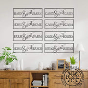 Rusted Orange Craftworks Co. Decorative Plaques Home Sweet Home - Ranch Sign Front Door Rustic Modern Wall Decor