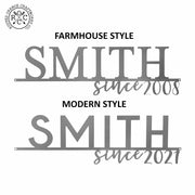 Rusted Orange Craftworks Co. Posters, Prints, & Visual Artwork Our Happy Family  - 2 Styles Personalized Family Name Signs For Home Decor