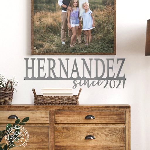 Rusted Orange Craftworks Co. Posters, Prints, & Visual Artwork Our Happy Family  - 2 Styles Personalized Family Name Signs For Home Decor