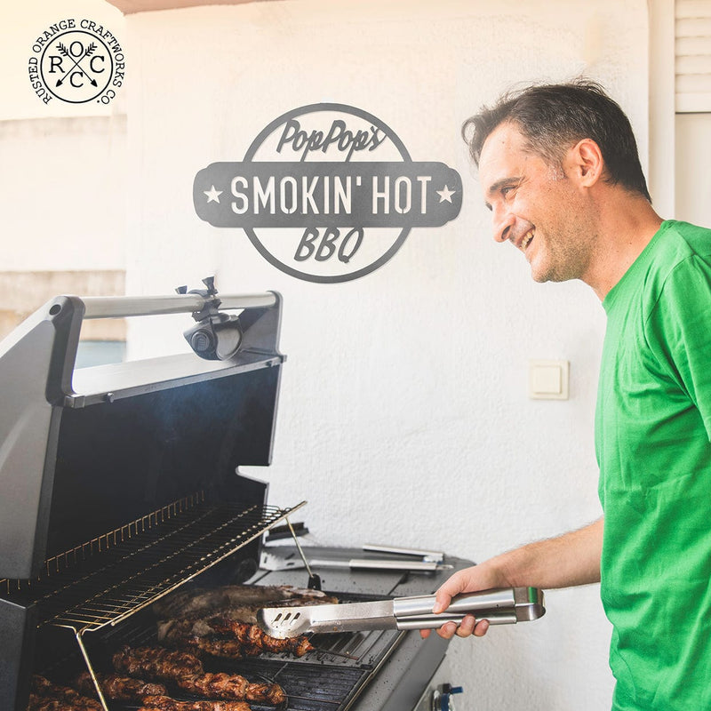 Rusted Orange Craftworks Co. Outdoor Grill Accessories Smokin' Hot Plaques - Personalized Outdoor Hanging Barbecue Signs