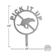 Rusted Orange Craftworks Co. Animals & Pet Supplies Pick Up the Poop Yard Stake - Dog No Pooping Signs for Yard and Lawn