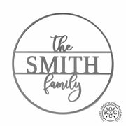 Rusted Orange Craftworks Co. Posters, Prints, & Visual Artwork Chandler Family Sign - 2 Sizes - Personalized Circle Family Name Sign