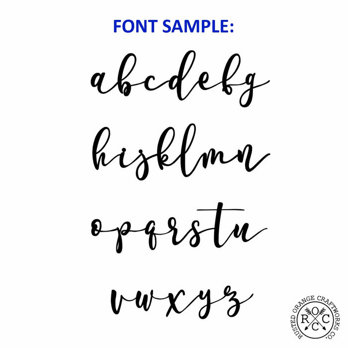 Rusted Orange Craftworks Co. Posters, Prints, & Visual Artwork Minimalist Custom Circle 2 Styles - Script Personalized Metal for Home Decor