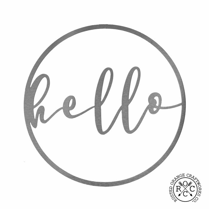 Rusted Orange Craftworks Co. Posters, Prints, & Visual Artwork Minimalist Custom Circle 2 Styles - Script Personalized Metal for Home Decor