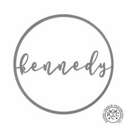 Rusted Orange Craftworks Co. Posters, Prints, & Visual Artwork Minimalist Custom Circle 2 Styles - Script Personalized Metal for Home Decor