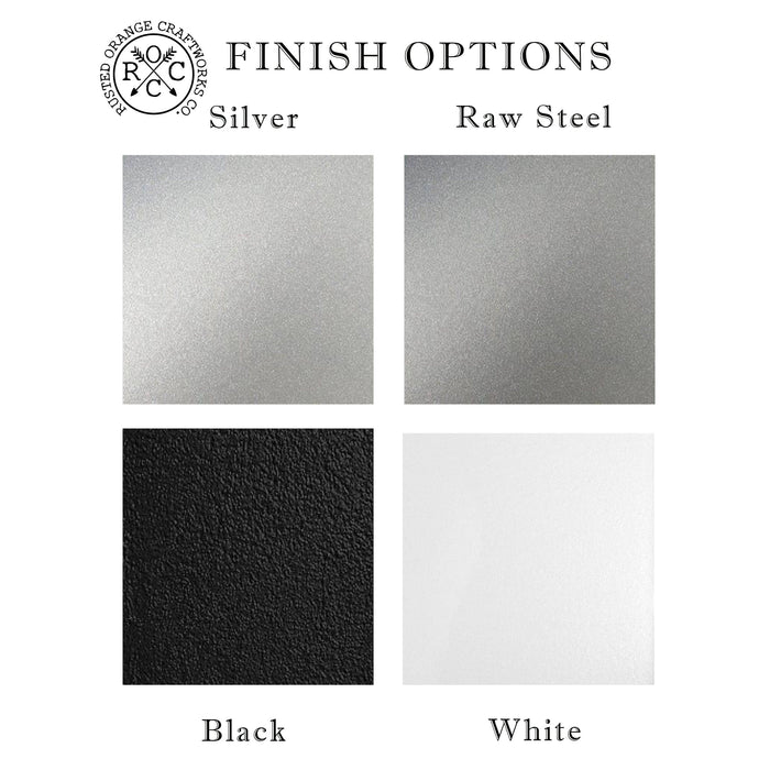 Rusted Orange Craftworks Co. Posters, Prints, & Visual Artwork Minimalist Custom Circle 2 Styles - Script Personalized Metal for Home Decor