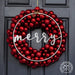 Rusted Orange Craftworks Co. Seasonal & Holiday Decorations 11.5 inch / Merry Minimalist Christmas Greetings - Round Metal Holiday Sign for Front Door