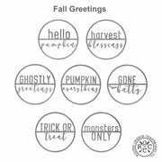 Rusted Orange Craftworks Co. Seasonal & Holiday Decorations Minimalist Fall Greetings - 7 Styles - Front Door Hanging Decorations