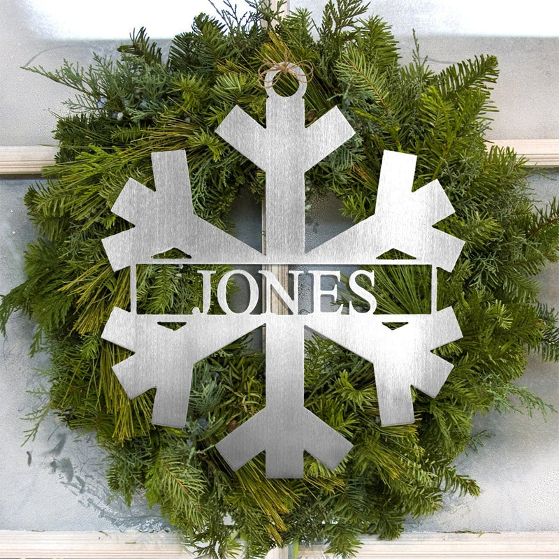 Rusted Orange Craftworks Co. Holiday Ornaments Snowflake Monogram - 2 Styles - Personalized Metal Christmas Decor