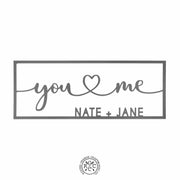 Rusted Orange Craftworks Co. Decor So Happy Together Personalized Name Sign - You And Me sign for bedroom or wedding