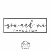 Rusted Orange Craftworks Co. Decor So Happy Together Personalized Name Sign - You And Me sign for bedroom or wedding