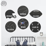 Rusted Orange Craftworks Co. Sporting Goods Sports Balls Magnetic Board - 6 Styles - Sports-themed Magnet Board For Wall