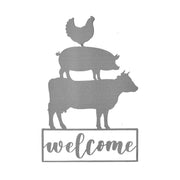 Rusted Orange Craftworks Co. Posters, Prints, & Visual Artwork Farm Life Collection - Metal Chicken, Cow, and Bee Decorative Signs